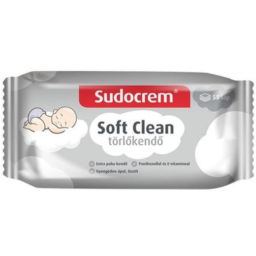 Vlhčené utierky,  55 ks, SUDOCREM "Soft Clean"