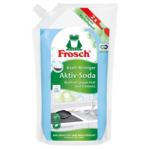 Kuchynský čistiaci prostriedok s extraktom zo sódy, 950 ml, náhradná náplň, FROSCH