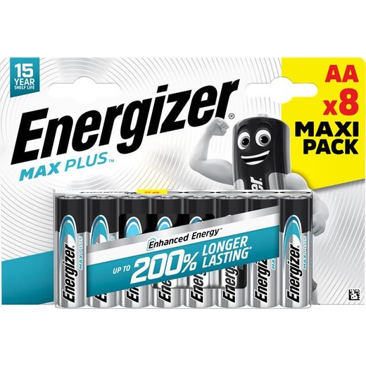 Batéria, AA tužková, 8 ks, ENERGIZER "Max Plus"