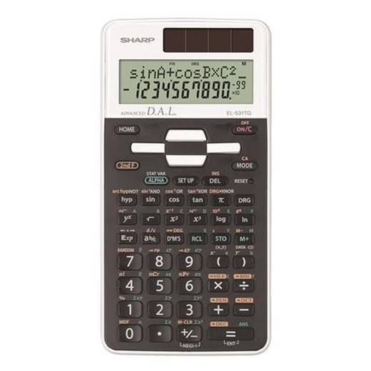 Kalkulačka, vedecká, 273 funkcií, SHARP "EL-531", biela