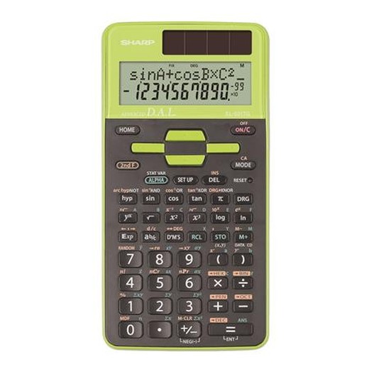 Kalkulačka, vedecká, 273 funkcií, SHARP "EL-531", zelená