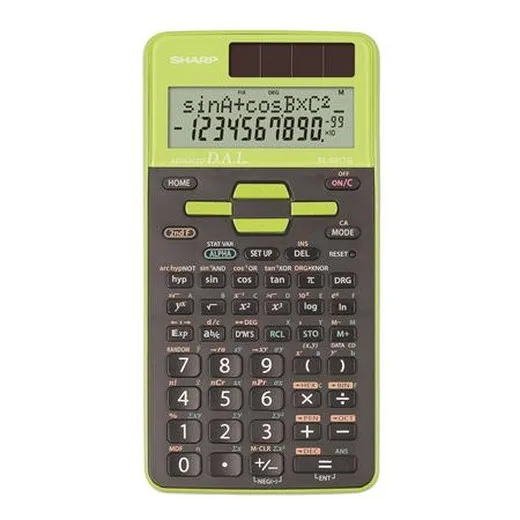 Kalkulačka, vedecká, 273 funkcií, SHARP "EL-531", zelená