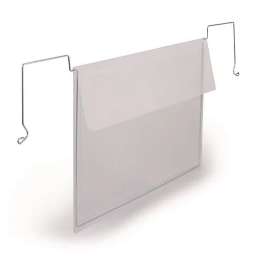 Logistické vrecko, A5, na šírku, DURABLE, s  kovovou sponou, priehľadné