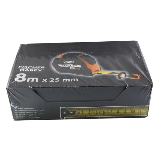 Zvinovací meter, 8 m x 25 mm, magnetický, FISCHER DAREX