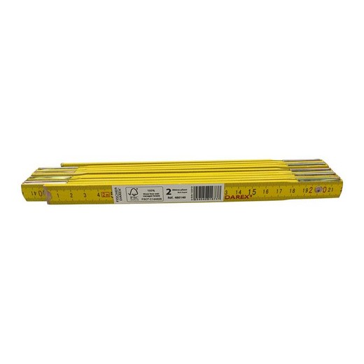 Meter skladací drevený, 2 m, FISCHER DAREX