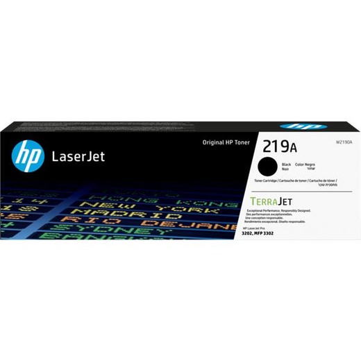 W2190A Laserový toner pre tlačiareň LaserJet Pro 3202, HP 219A, čierny, 1,3k
