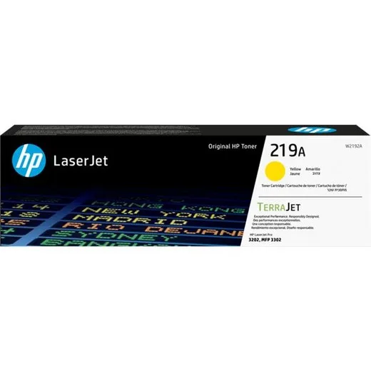 W2192A laserový toner pre tlačiareň LaserJet Pro 3202, HP219A, žltý, 1 200 strán