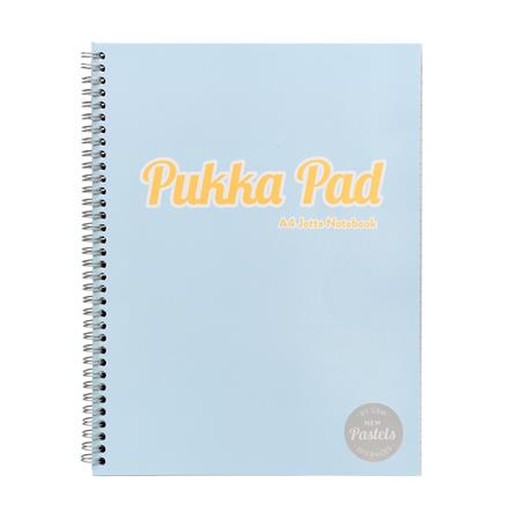 Špirálový zošit, A4, linkovaný, 100 listov, PUKKA PAD "Pastel Jotta Pad", mix farieb