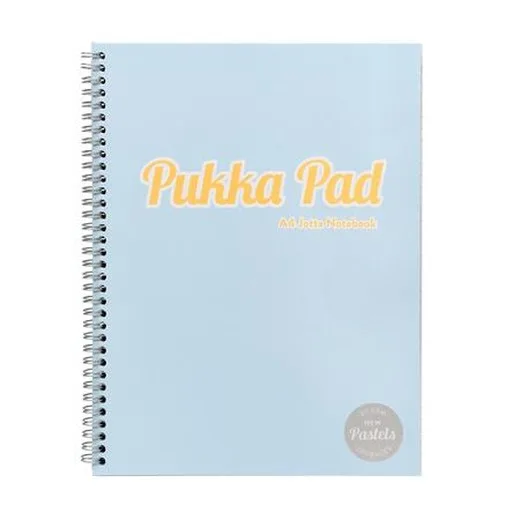Špirálový zošit, A4, linkovaný, 100 listov, PUKKA PAD "Pastel Jotta Pad", mix farieb