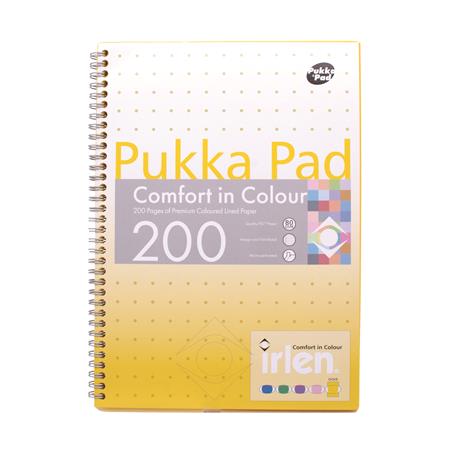 Špirálový zošit, A4, linkovaný, 100 listov, PUKKA PAD "Irlen Jotta Gold"
