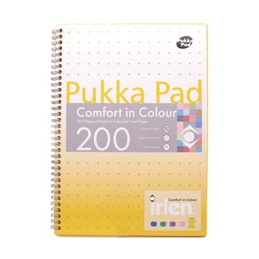 Špirálový zošit, A4, linkovaný, 100 listov, PUKKA PAD "Irlen Jotta Gold"