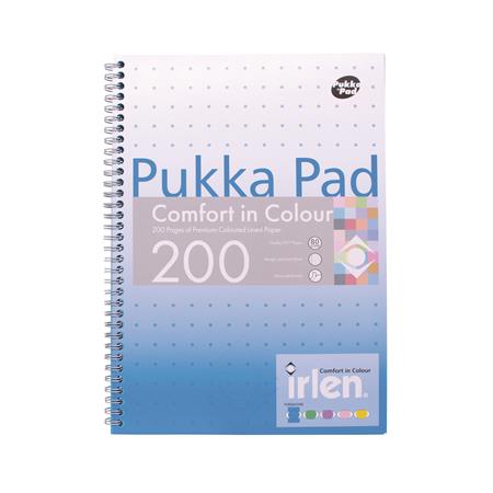 Špirálový zošit, A4, linkovaný, 100 listov, PUKKA PAD "Irlen Jotta Turquoise"