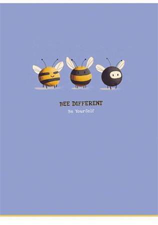 Zošit, A4, štvorčekový, 40 listov, SHKOLYARYK, "Bee different", mix