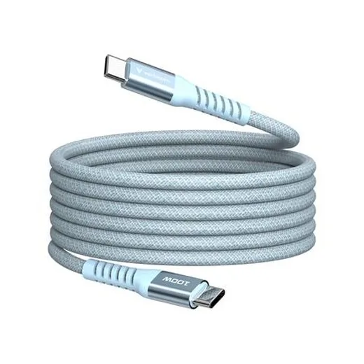 USB kábel, USB-C - USB-C, 1,2 m, 100W, magnetický, VERBATIM, modrý