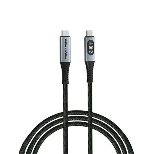 USB kábel, USB-C – USB-C, 1,2 m, 240 W, s indikátorom výkonu, VERBATIM