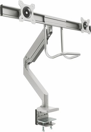 Držiak na monitory pre dva monitory, FELLOWES „Eppa™ Crossbar“, strieborný