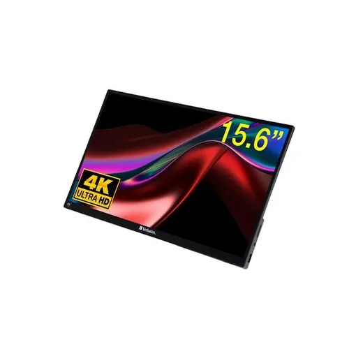 Prenosný monitor, dotykový displej, 4K UHD rozlíšenie, kovové prevedenie, 15,6", VERBATIM "PMT-15-4K"