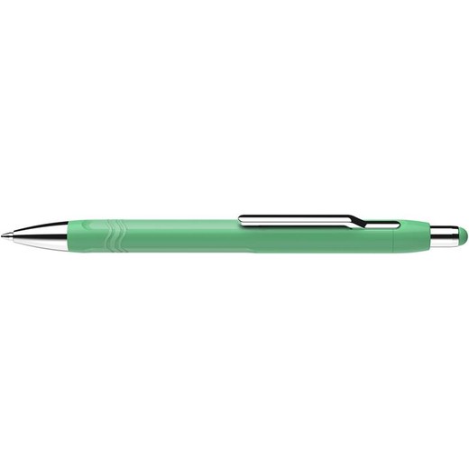 Guľôčkové pero, 0,7 mm, stláčací mechanizmus, s mätovo zeleným telom, SCHNEIDER "Epsilon XB", modré