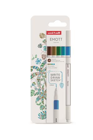 Liner, sada, 0,4 mm, UNI „Emott Island“, 5 rôznych farieb