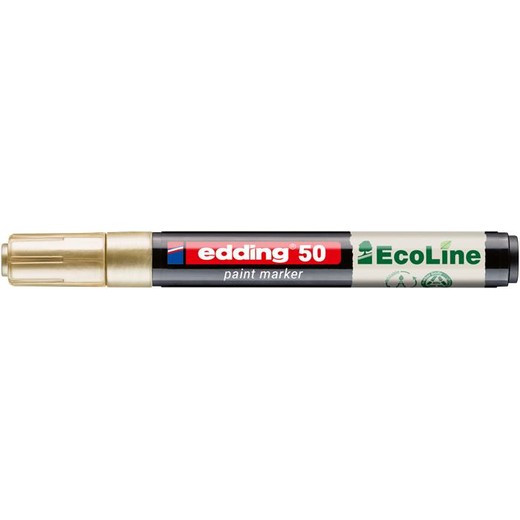 Lakový popisovač, 2–3 mm, EDDING „50“, zlatý
