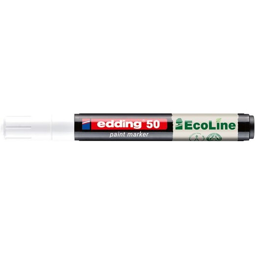 Lakový popisovač, 2–3 mm, EDDING „50“, biely