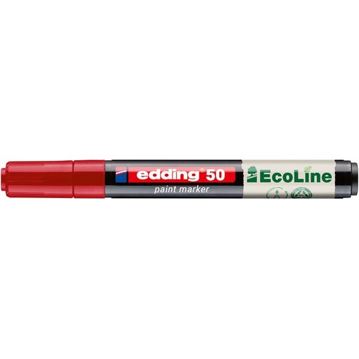 Lakový popisovač, 2-3 mm, EDDING "50", červený