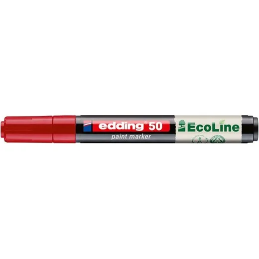 Lakový popisovač, 2-3 mm, EDDING "50", červený