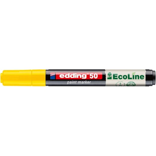 Lakový popisovač, 2-3 mm, EDDING "50", žltý