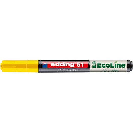 Lakový popisovač, 1–2 mm, EDDING „51“, žltý