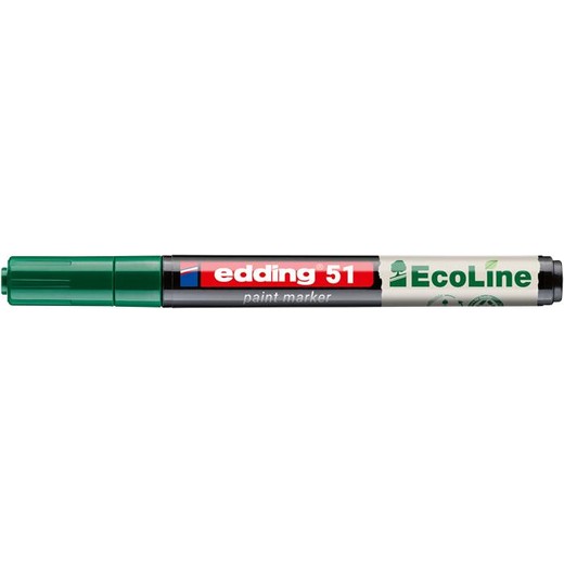 Lakový popisovač, 1–2 mm, EDDING „51“, zelený