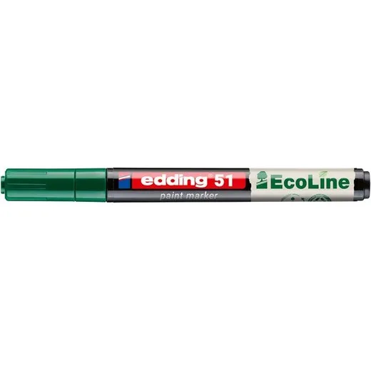 Lakový popisovač, 1–2 mm, EDDING „51“, zelený