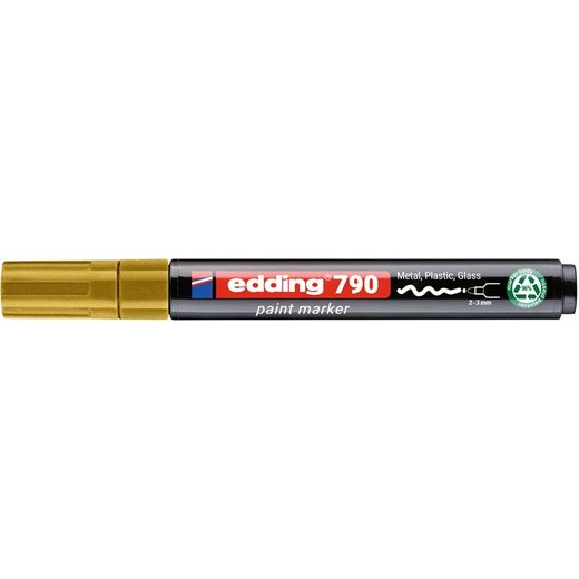 Lakový popisovač, 1–2 mm, PCR, EDDING „791“, zlatý