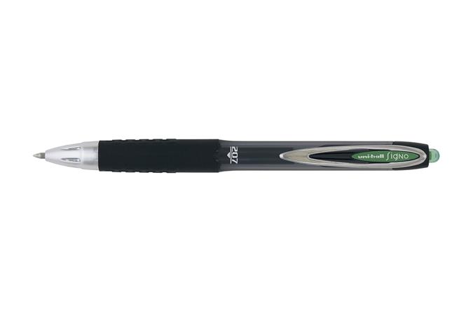 Gélové pero, 0,4 mm, stláčací mechanizmus, UNI 'UMN-207E Signo', zelená