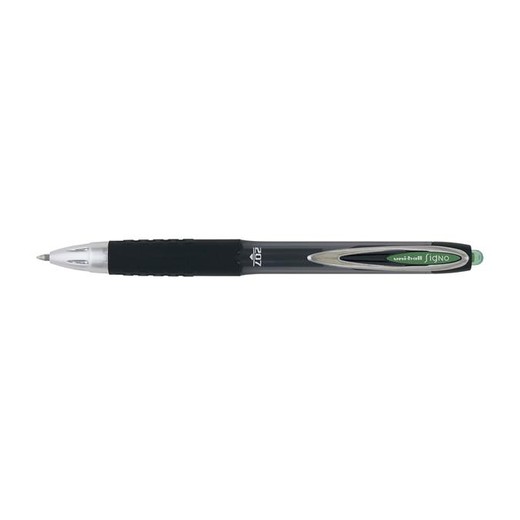 Gélové pero, 0,4 mm, stláčací mechanizmus, UNI 'UMN-207E Signo', zelená