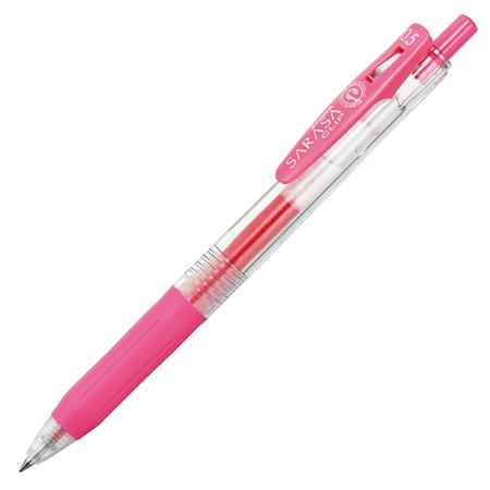 Gélové pero, 0,33 mm, stláčací mechanizmus, ZEBRA "Sarasa Clip", ružové