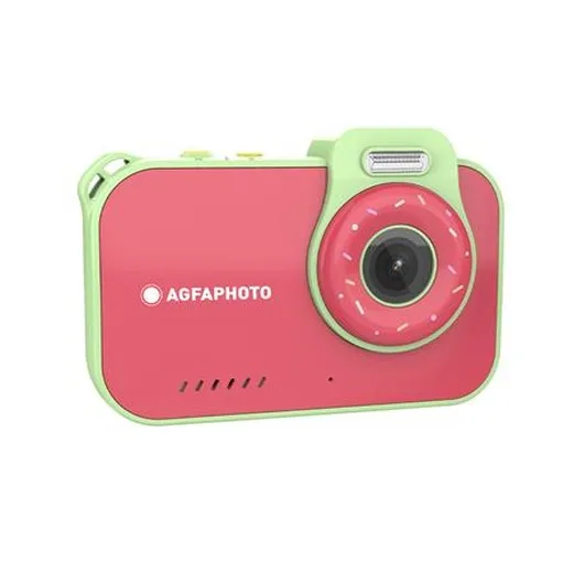 Fotoaparát, digitálny, vodeodolný, detský, AGFAPHOTO Realikids 2 "ARKCW2PK", červený-zelený