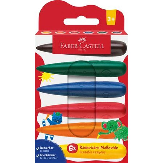 Voskovky, sada, FABER-CASTELL, 6 rôznych farieb