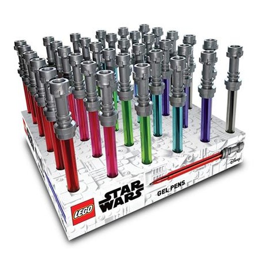 Gélové pero, displej, 0,7 mm, svetelný meč, LEGO "Star Wars", 6 rôznych farieb