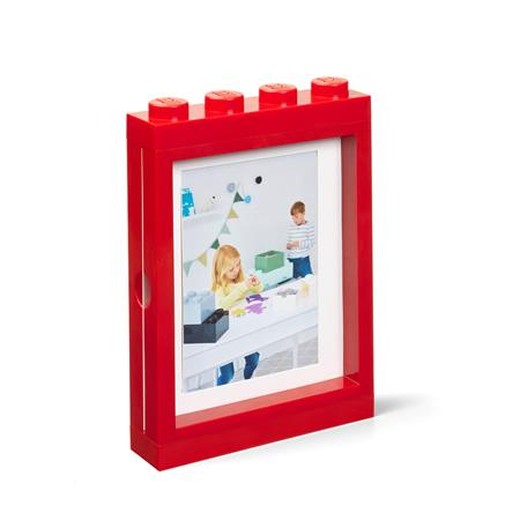 Obrazový rám, 10x15 cm, LEGO, červený
