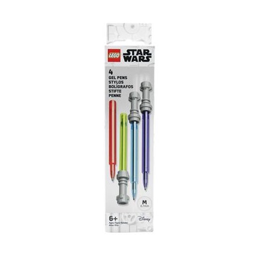 Gélové pero, sada, 0,7 mm, svetelný meč, LEGO "Star Wars", 4 rôzne farby