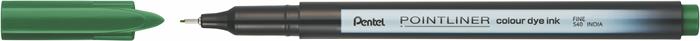 Liner, 0,4 mm, PENTEL "Pointliner", smrekovo zelený