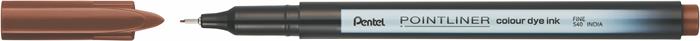 Liner, 0,4 mm, PENTEL "Pointliner", orechovo hnedý