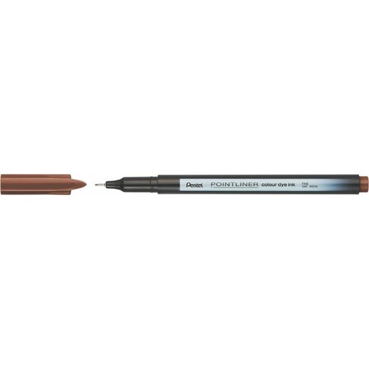 Liner, 0,4 mm, PENTEL "Pointliner", orechovo hnedý