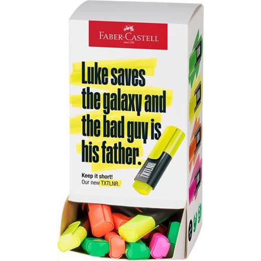 Zvýrazňovač, displej, mini, FABER-CASTELL "TXTLNR", neónové farby