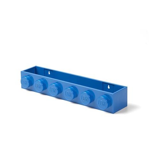 Nástenná polica, LEGO „Brick 6“, modrá