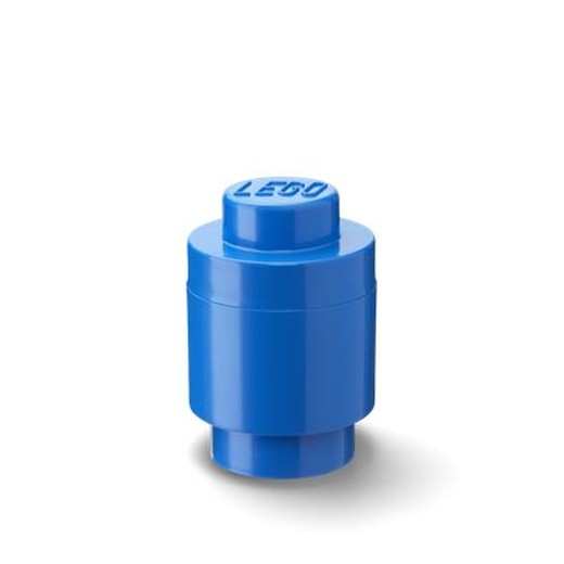 Úložný box, valcovitý, LEGO, modrý