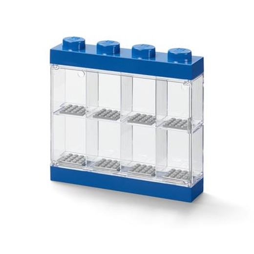 Zberateľská krabica na minifigúrky, 8 priehradiek, LEGO, modrá