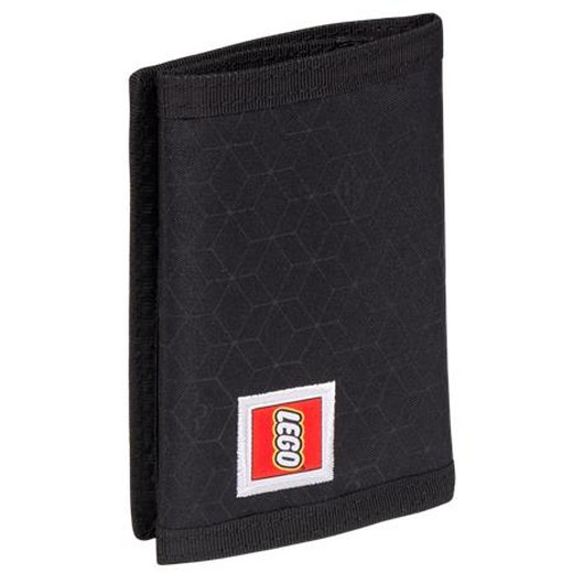 Peňaženka, na suchý zips, LEGO "Bricks", čierna, vzorovaná