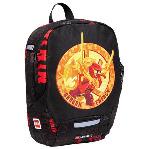 Batoh, pre škôlkarov, LEGO "Ninjago Dragon Energy",  čierny, vzorovaný