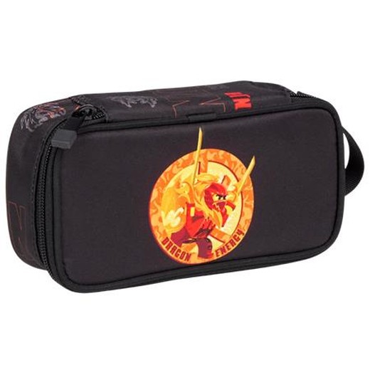 Peračník, obdĺžnik, na zips LEGO "Ninjago Dragon Energy", čierny, vzorovaný